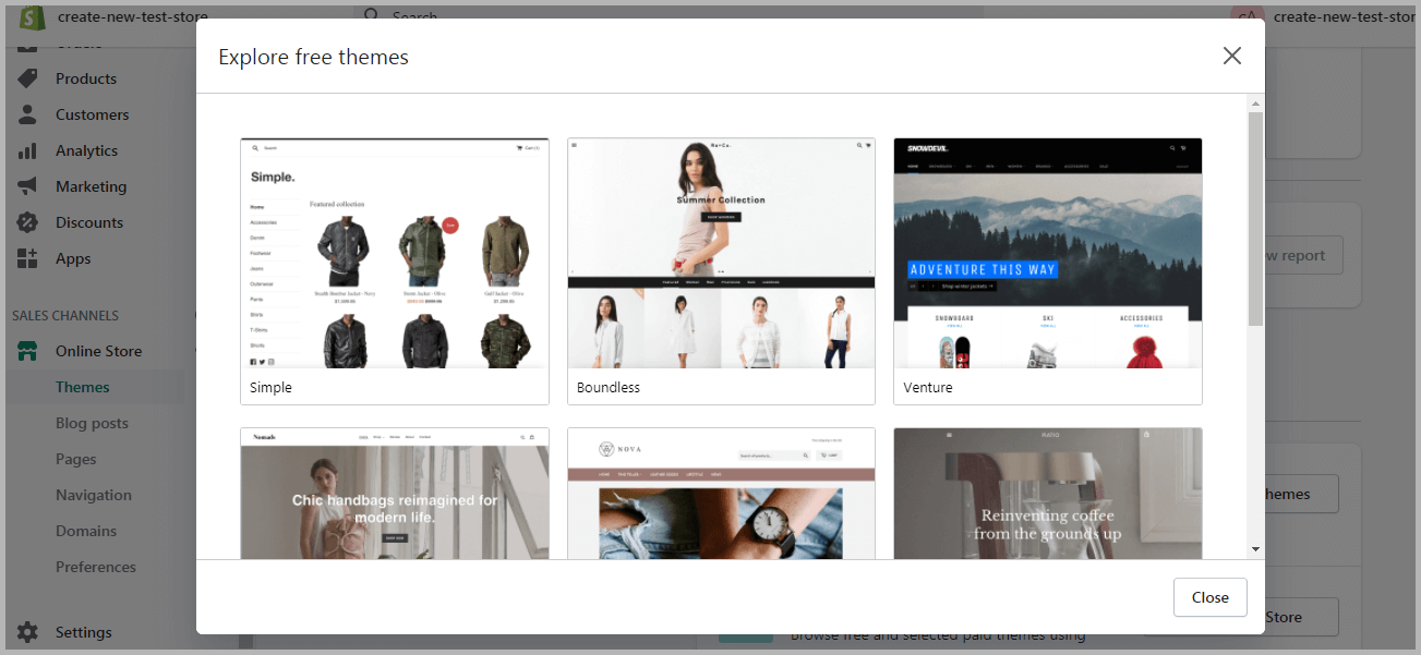 Choose a Theme and Customize Your Store