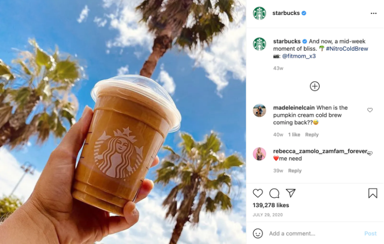 User Generated Content on Instagram Feed